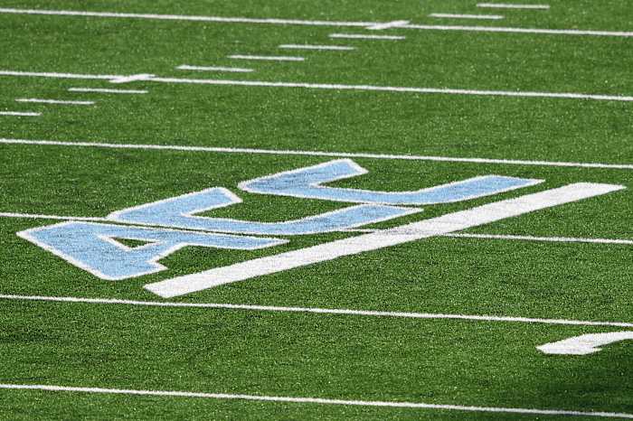 Dec 5, 2020; Chapel Hill, North Carolina, USA; A view of the field with the ACC logo in the second quarter at Kenan Memorial Stadium. Mandatory Credit: Bob Donnan-USA TODAY Sports